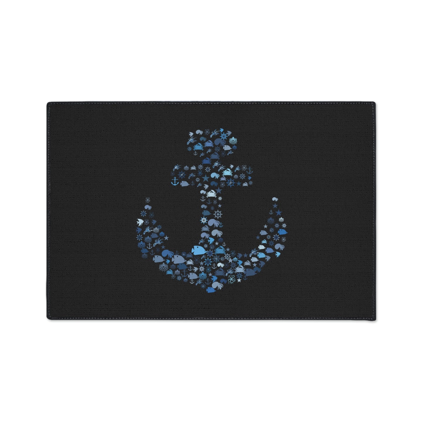 Nautical Anchor Heavy Duty Floor Mat, Dock Mat, Cockpit mat, Sea life Anchor Design