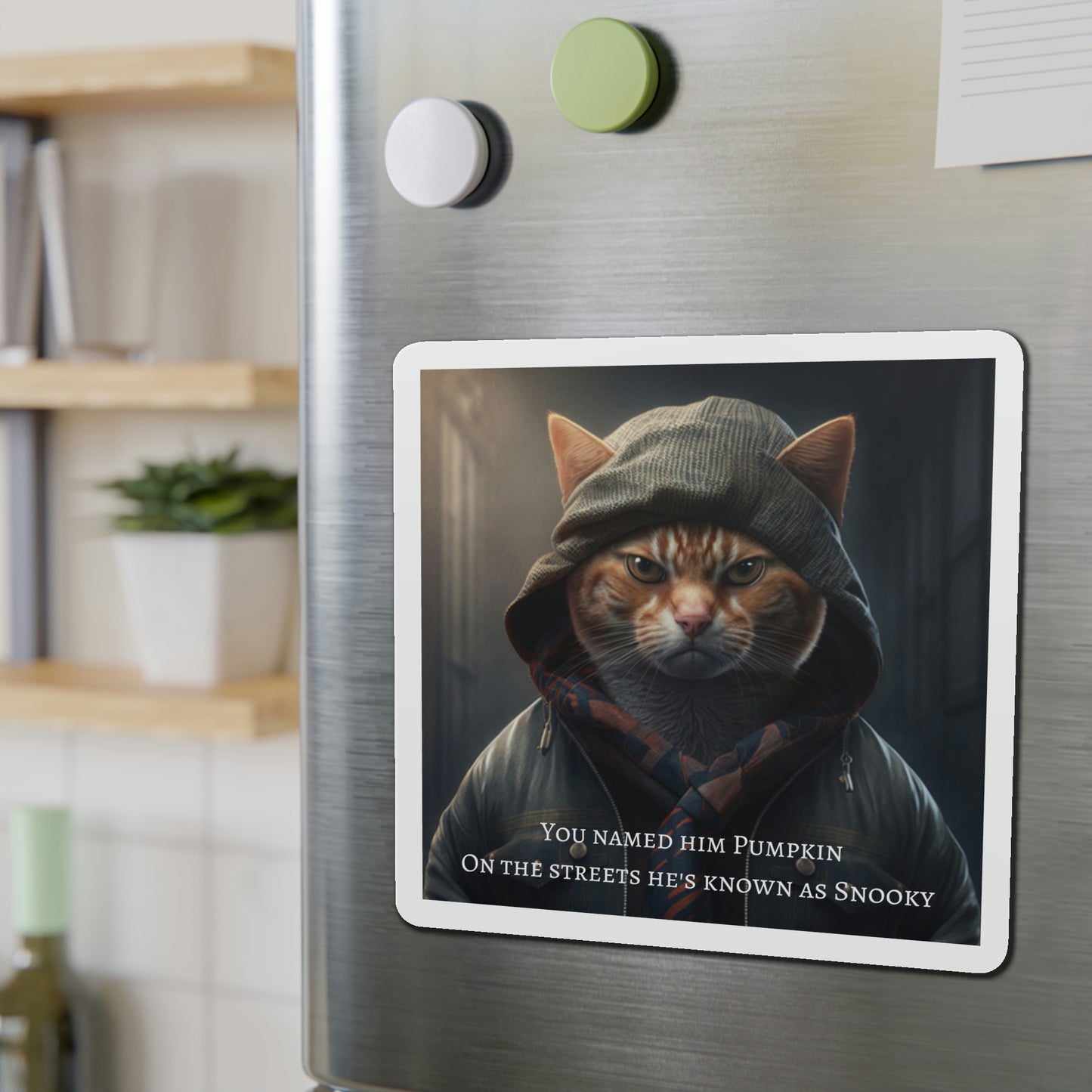 Thug Cat Refrigerator Magnets, Cat Humor, Gift for Cat Lovers, Funny Cat Frig Magnets