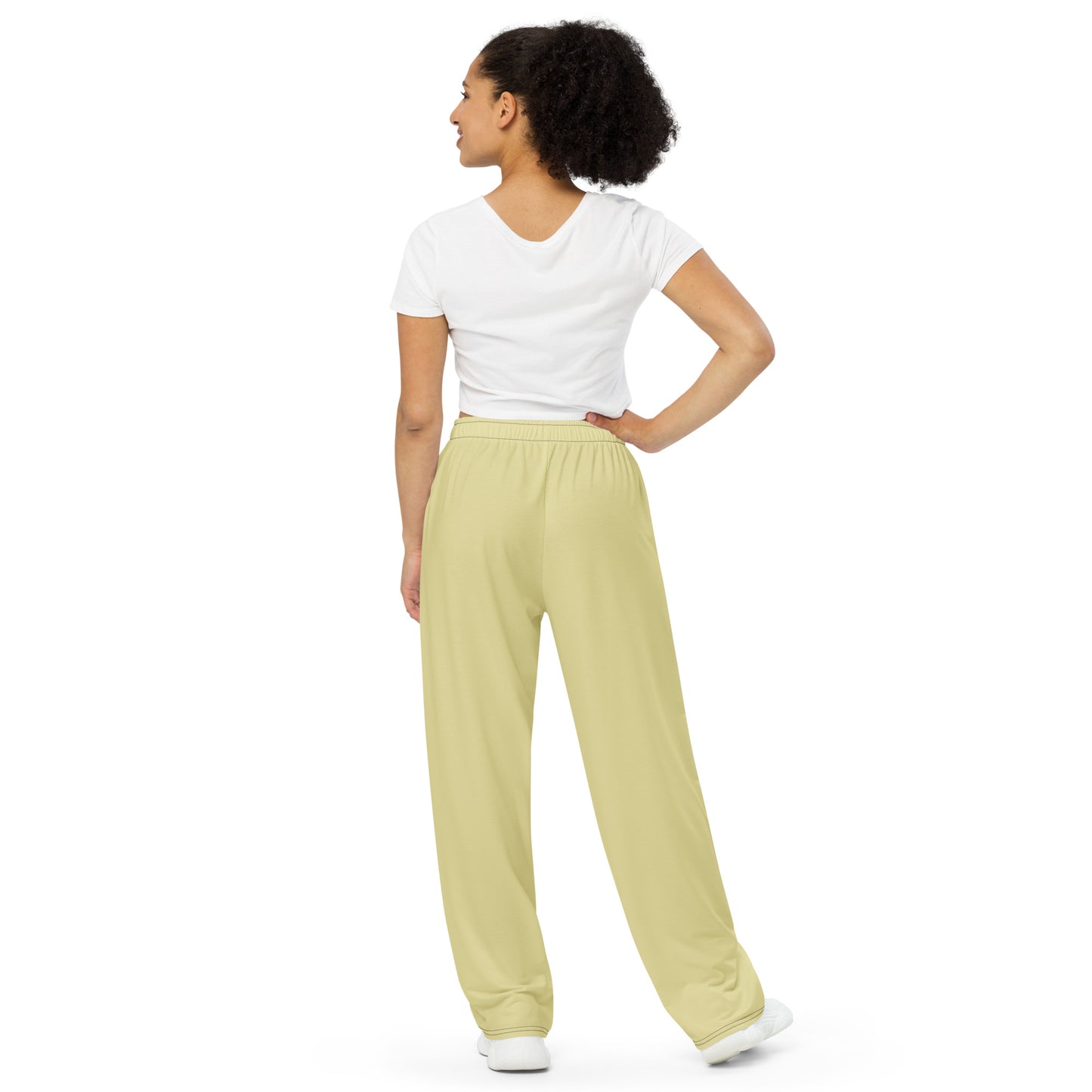 Sand unisex wide-leg pants, Casual Beige Pants