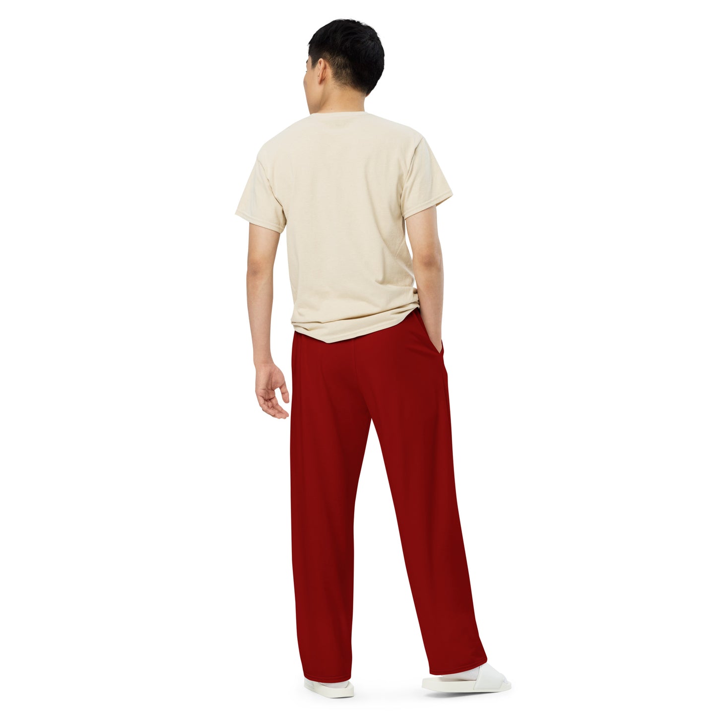 Brick Red unisex wide-leg pants