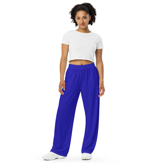 Royal Blue unisex wide-leg pants, Boating Pants, Cruising Pants, Sailing Pants