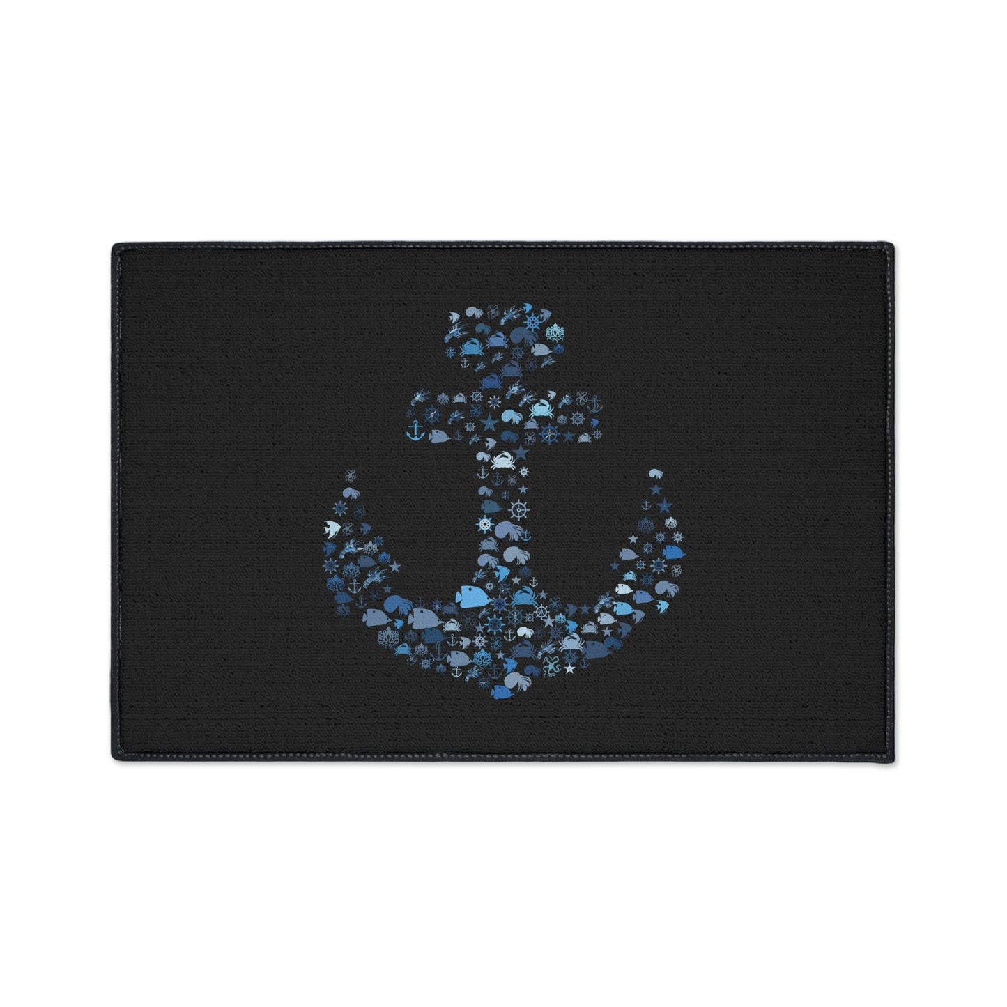 Nautical Anchor Heavy Duty Floor Mat, Dock Mat, Cockpit mat, Sea life Anchor Design