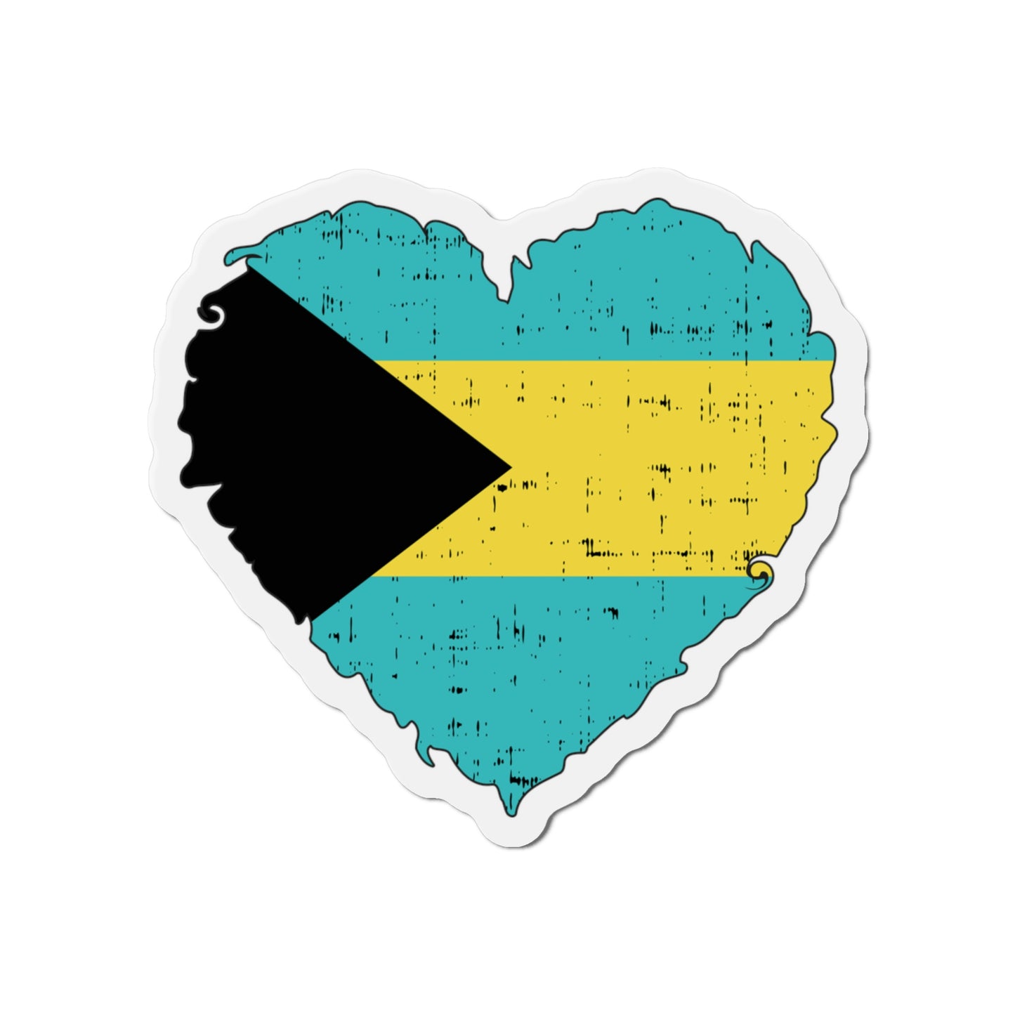 Heart Shaped Bahamas Flag Die-Cut Magnets, I love the Bahamas, Nautical Refrigerator Magnet, Gift For Cruisers, Boat Gift