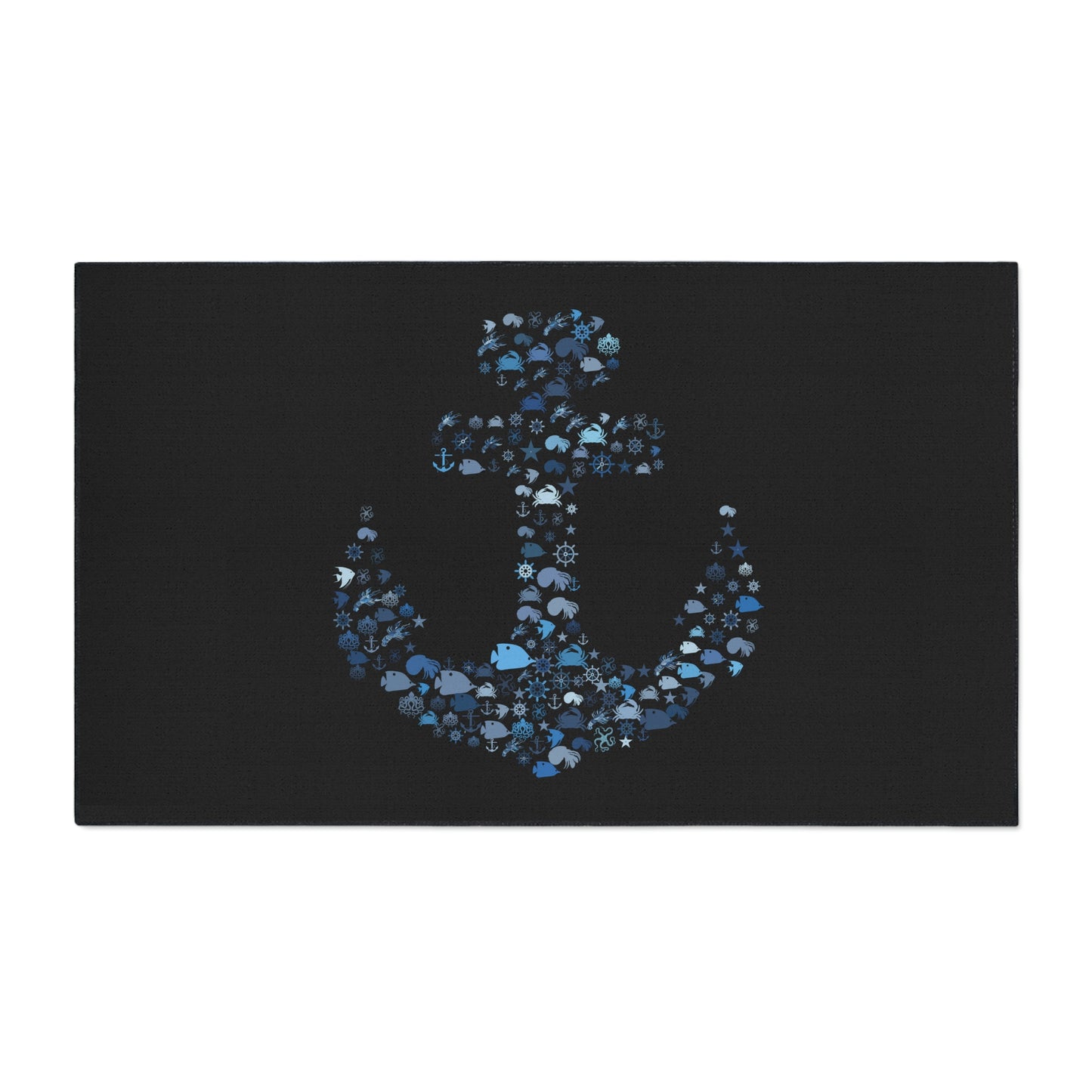 Nautical Anchor Heavy Duty Floor Mat, Dock Mat, Cockpit mat, Sea life Anchor Design