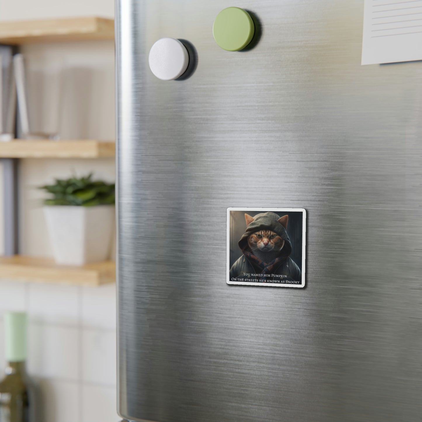 Thug Cat Refrigerator Magnets, Cat Humor, Gift for Cat Lovers, Funny Cat Frig Magnets