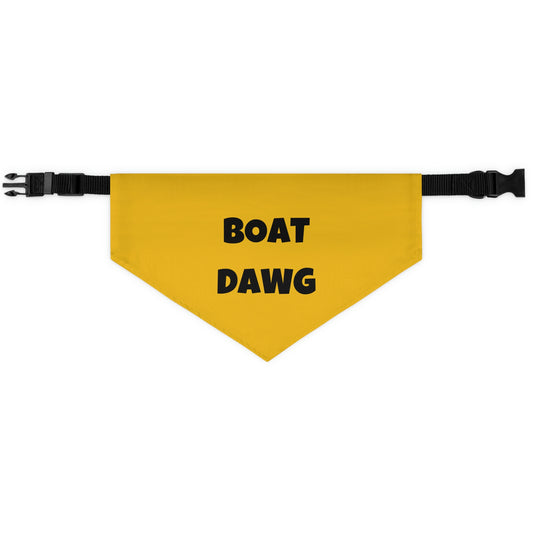 Boat Dawg Yellow Pet Bandana Collar