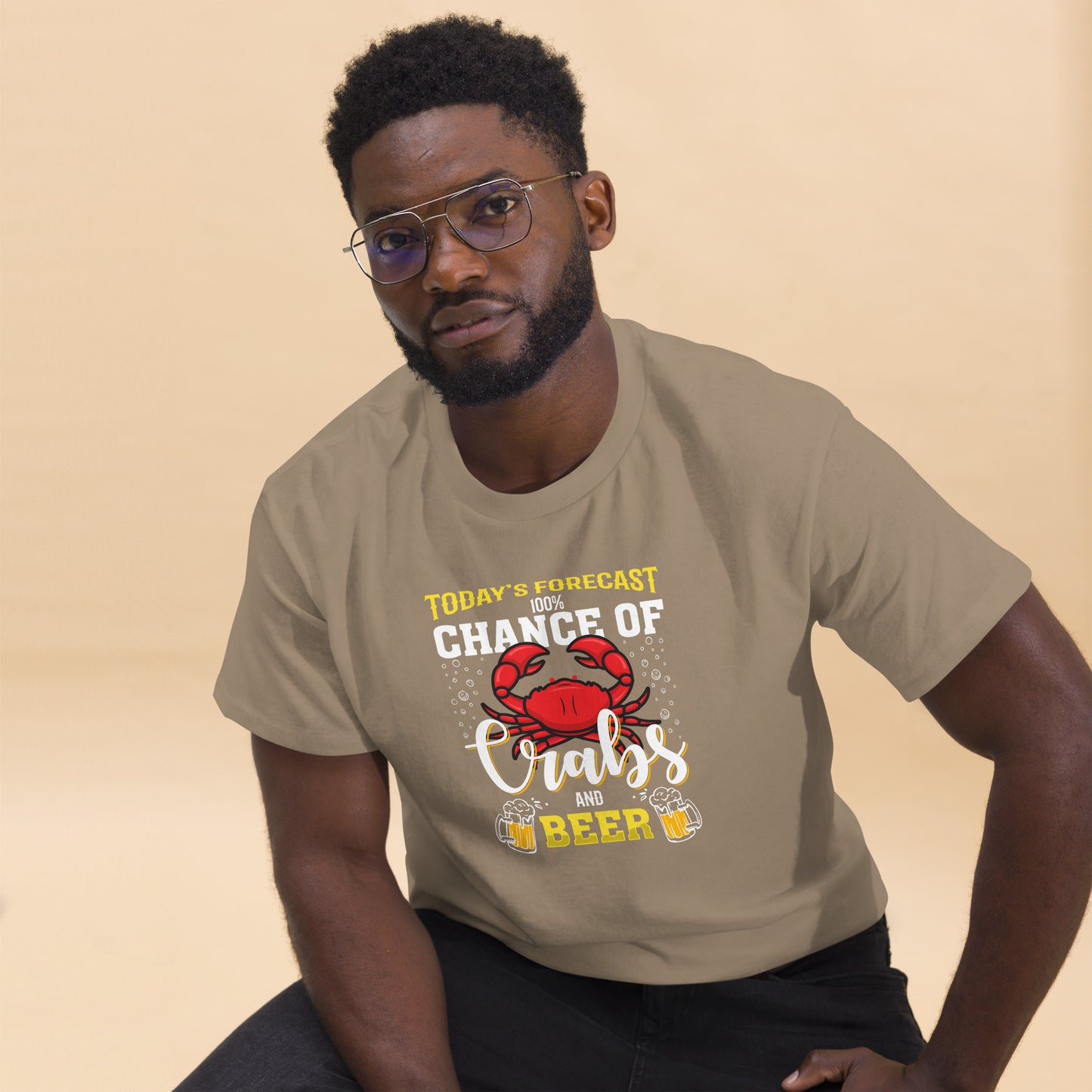 Crab & Beer Men's classic tee, Crabbing Shirt, Crab Lover Shirt