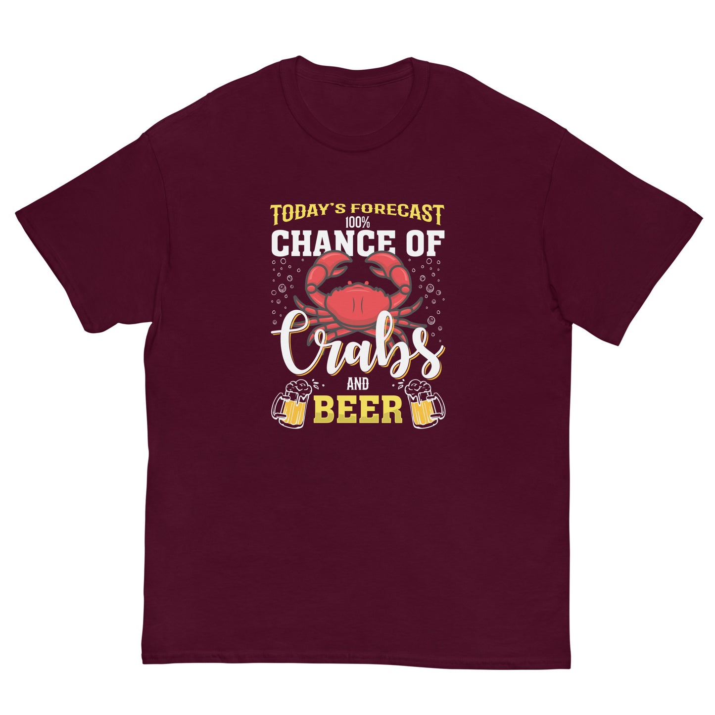 Crab & Beer Men's classic tee, Crabbing Shirt, Crab Lover Shirt