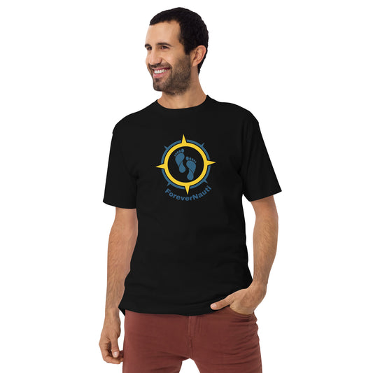 Forever Nauti Men’s premium heavyweight tee, Gift For Skipper, Cruising Shirt