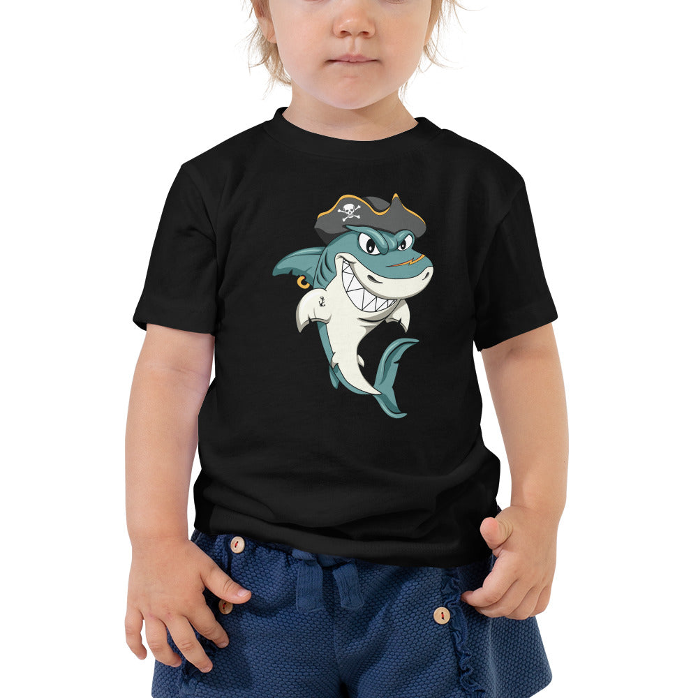 Pirate Shark Toddler Short Sleeve Tee