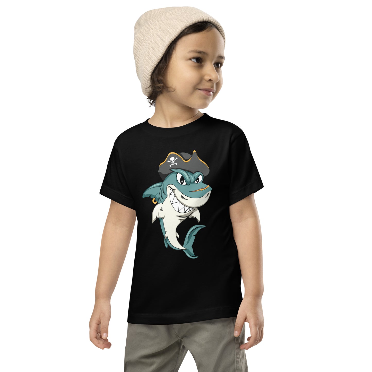 Pirate Shark Toddler Short Sleeve Tee