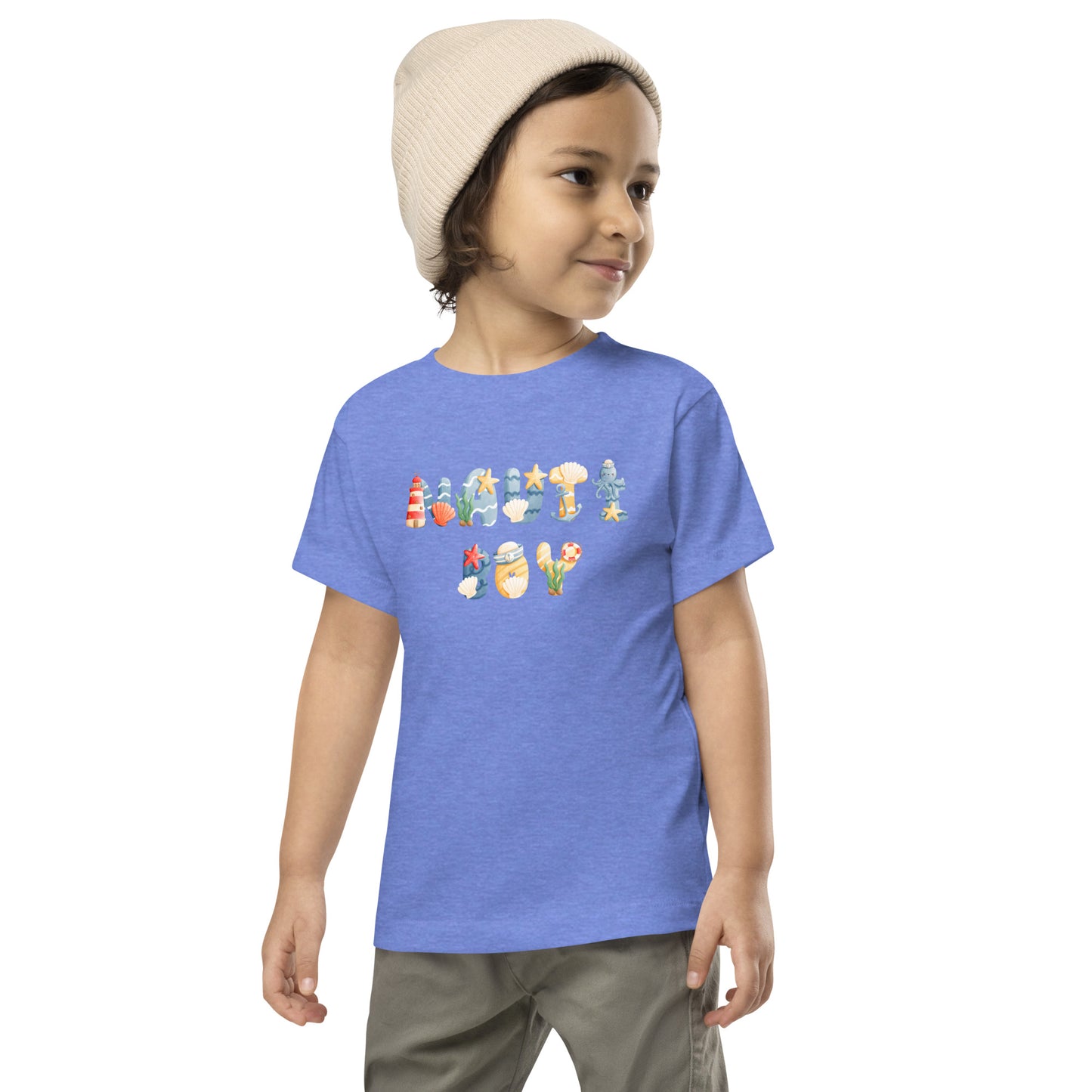 Nauti Boy Toddler Short Sleeve Tee, Nautical Themed Kids Shirt