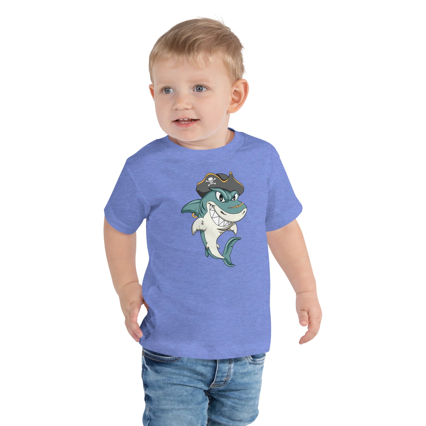 Pirate Shark Toddler Short Sleeve Tee