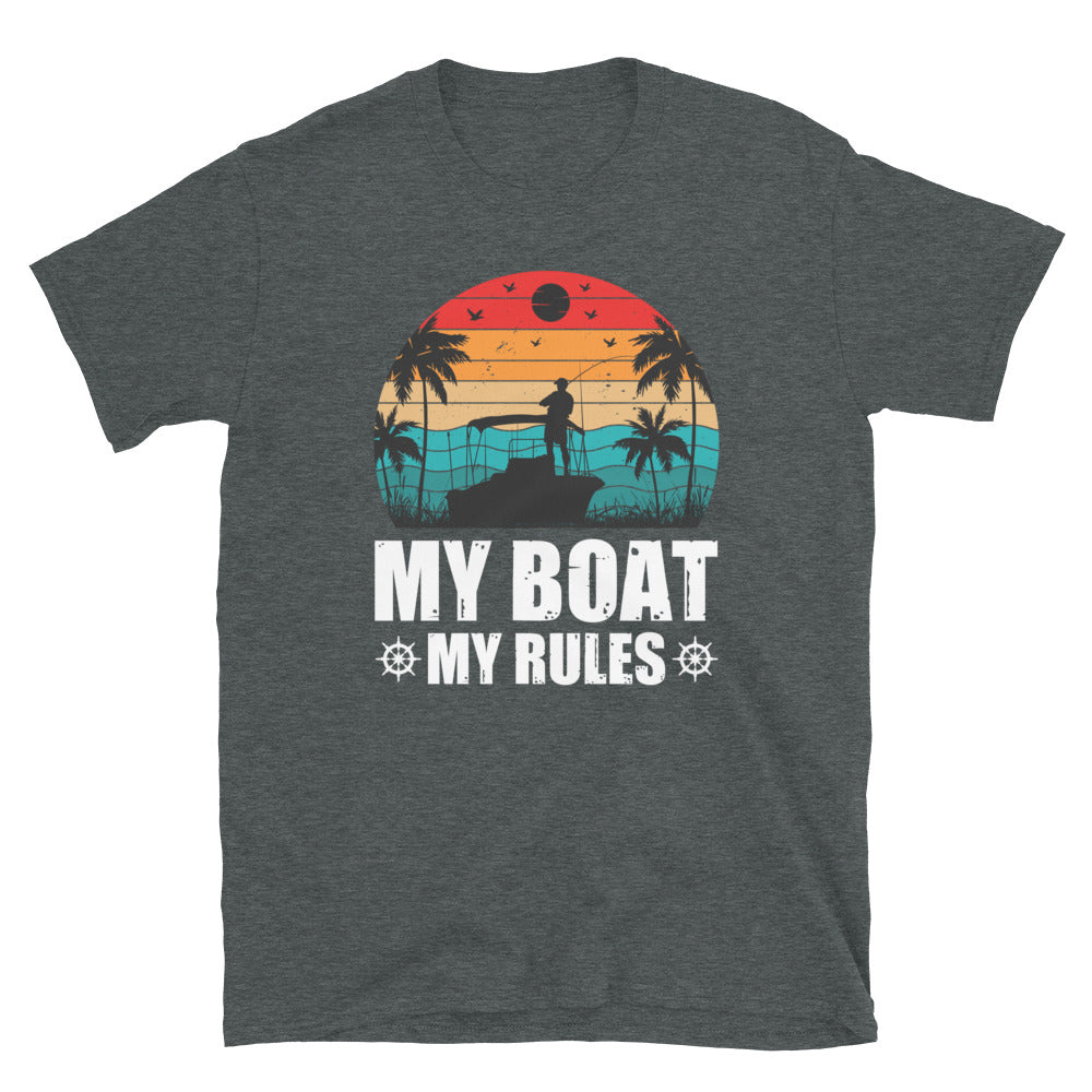 My Boat My Rules Short-Sleeve Unisex T-Shirt, Boat shirt, Gift For Boat owner, Boating Humor