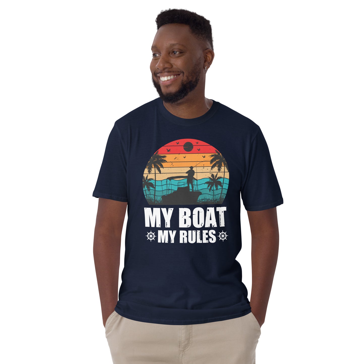 My Boat My Rules Short-Sleeve Unisex T-Shirt, Boat shirt, Gift For Boat owner, Boating Humor