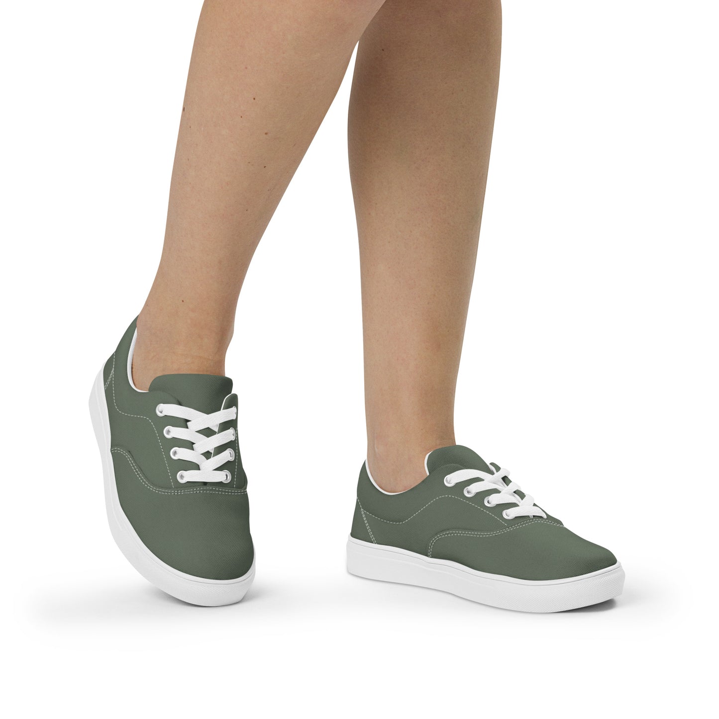 Women’s Grey lace-up canvas shoes, Women's grey summer shoes, Grey casual cruising shoes