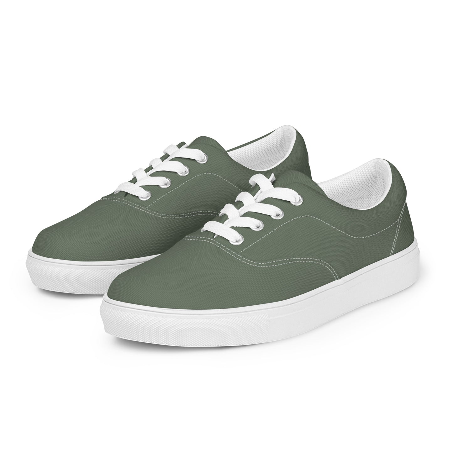 Women’s Grey lace-up canvas shoes, Women's grey summer shoes, Grey casual cruising shoes