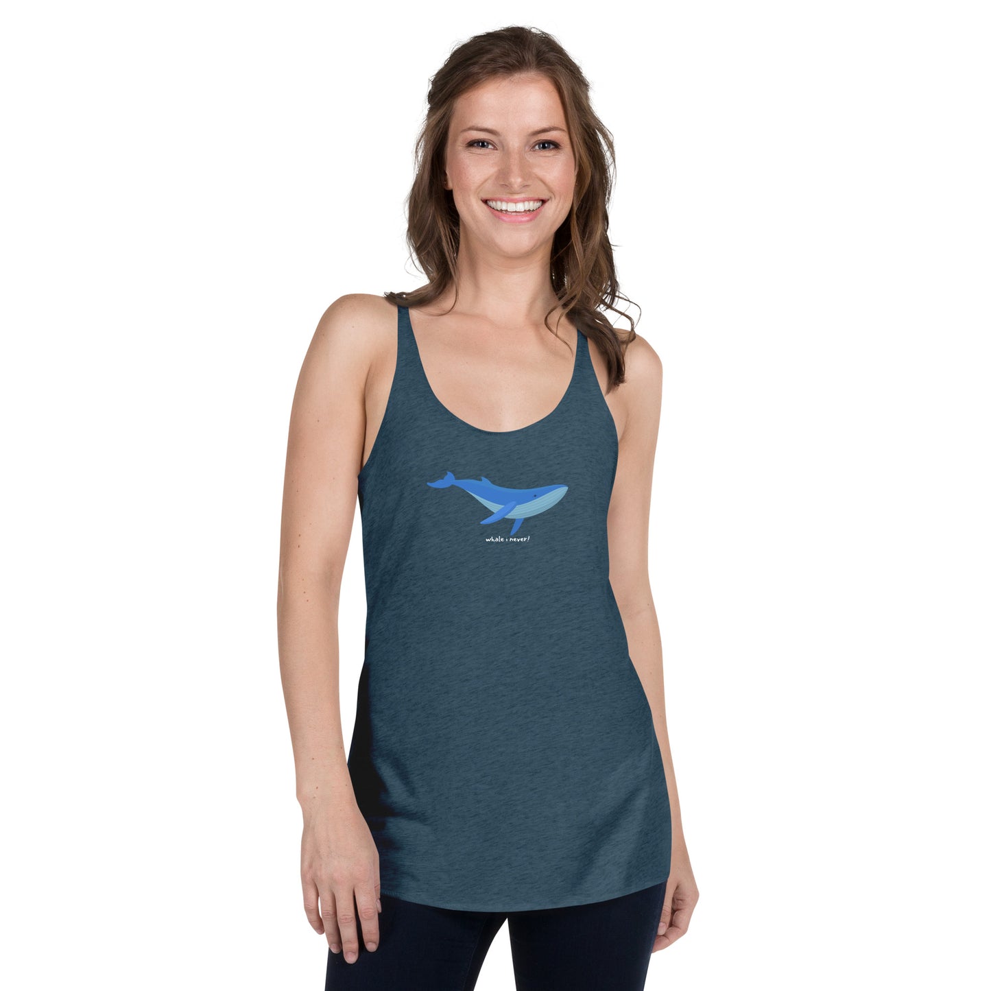 Whale I Never Women's Racerback Tank, Whale Lover funny tank top, Nautical Tank Top