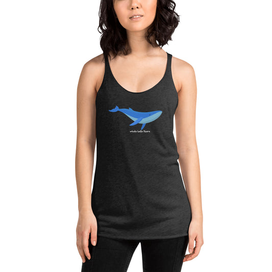 Funny  Nautical Women's Racerback Tank, Whale Hello There, Whale lover tank top