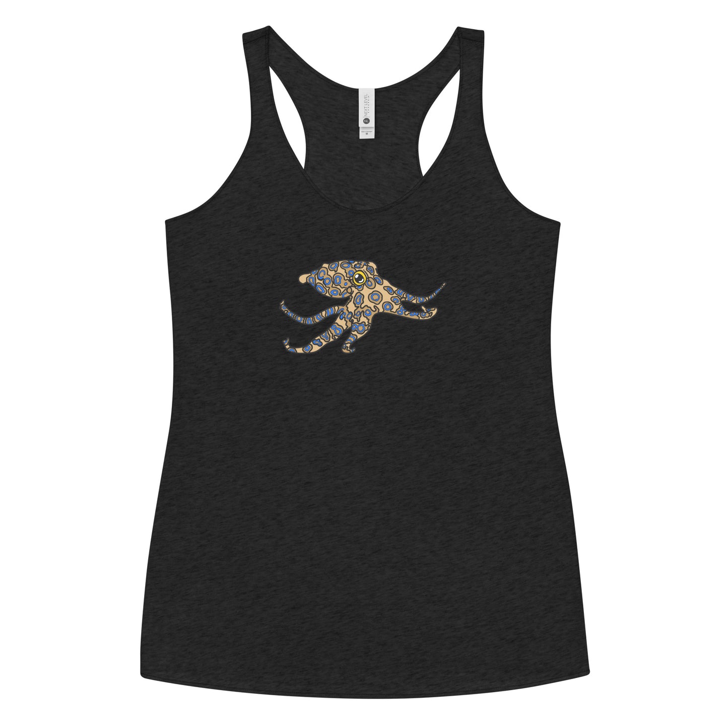 Women's Racerback Tank featuring blue ringed octopus design