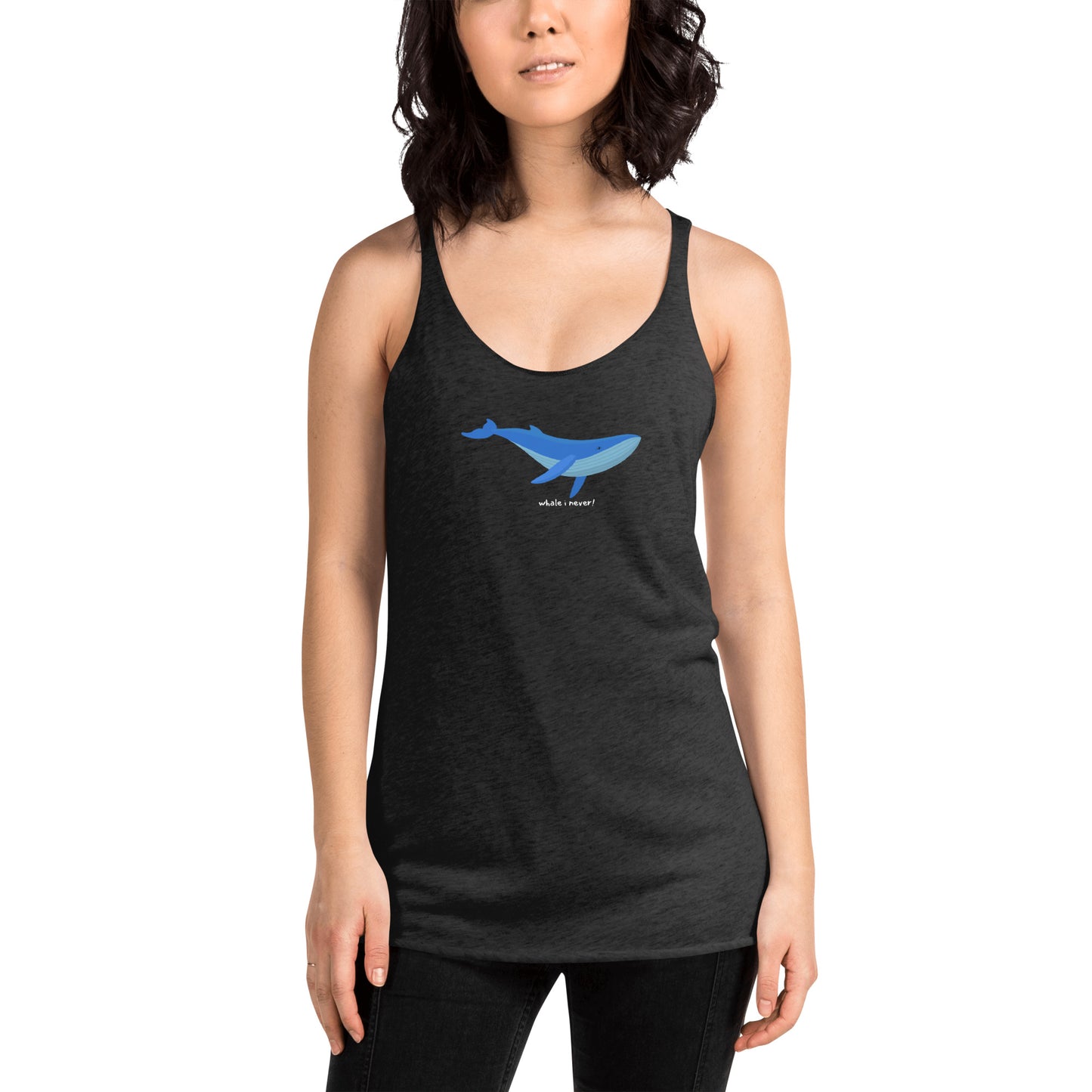 Whale I Never Women's Racerback Tank, Whale Lover funny tank top, Nautical Tank Top