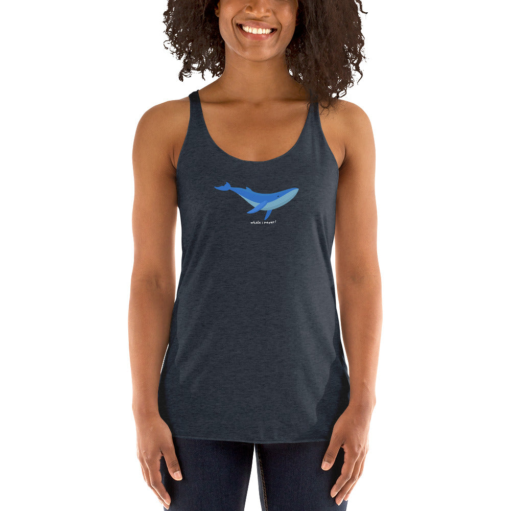 Whale I Never Women's Racerback Tank, Whale Lover funny tank top, Nautical Tank Top