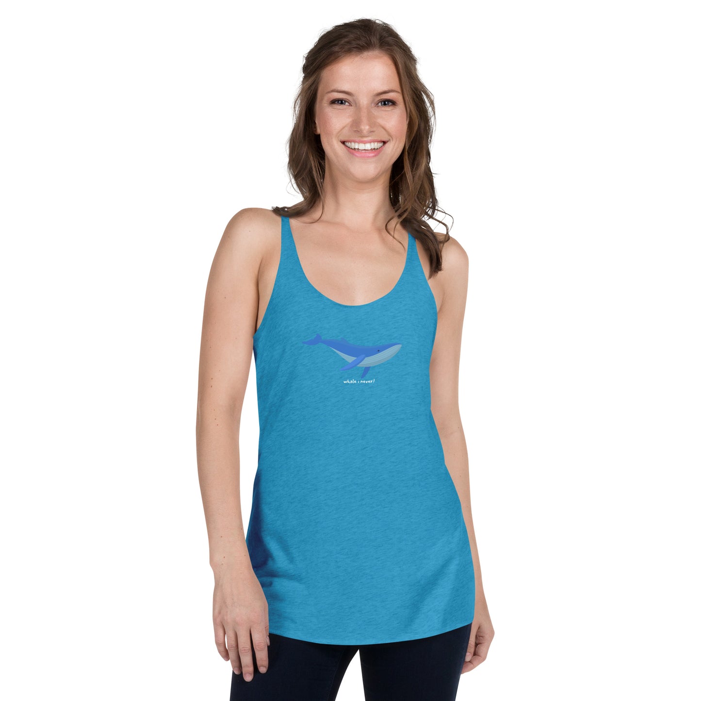 Whale I Never Women's Racerback Tank, Whale Lover funny tank top, Nautical Tank Top