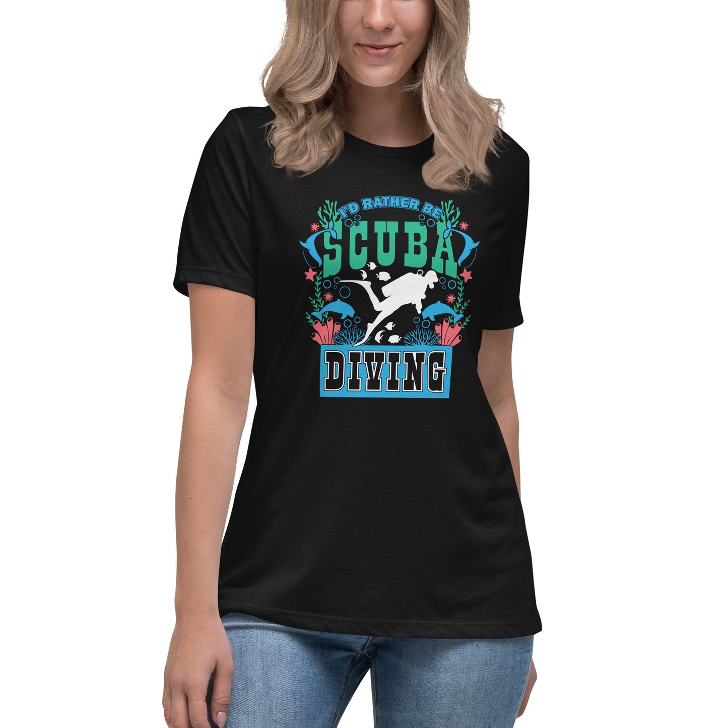 I'd Rather Be SCUBA Diving Women's Relaxed T-Shirt, SCUBA Shirt, Gift For Diver