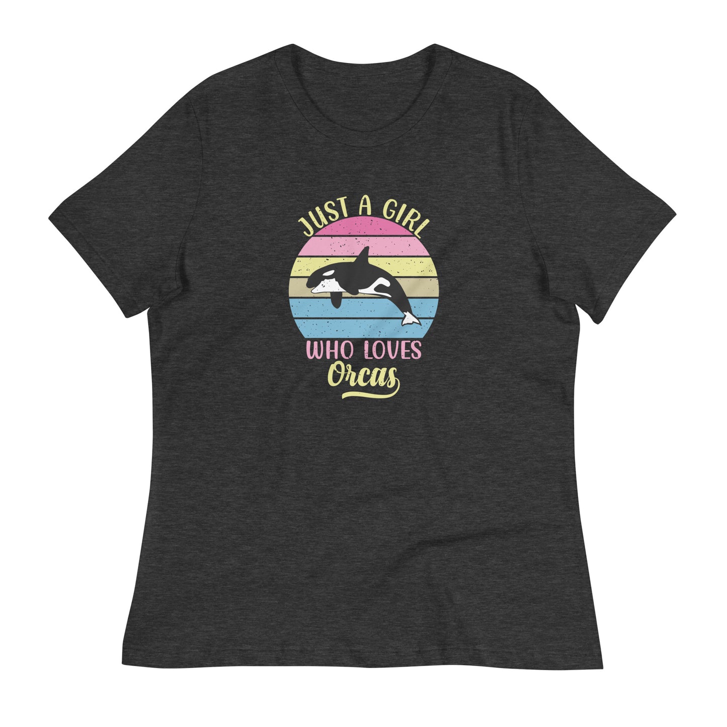 Just A Girl Who Loves Orcas Women's Relaxed T-Shirt, Whale Lover Shirt, Orca T-shirt