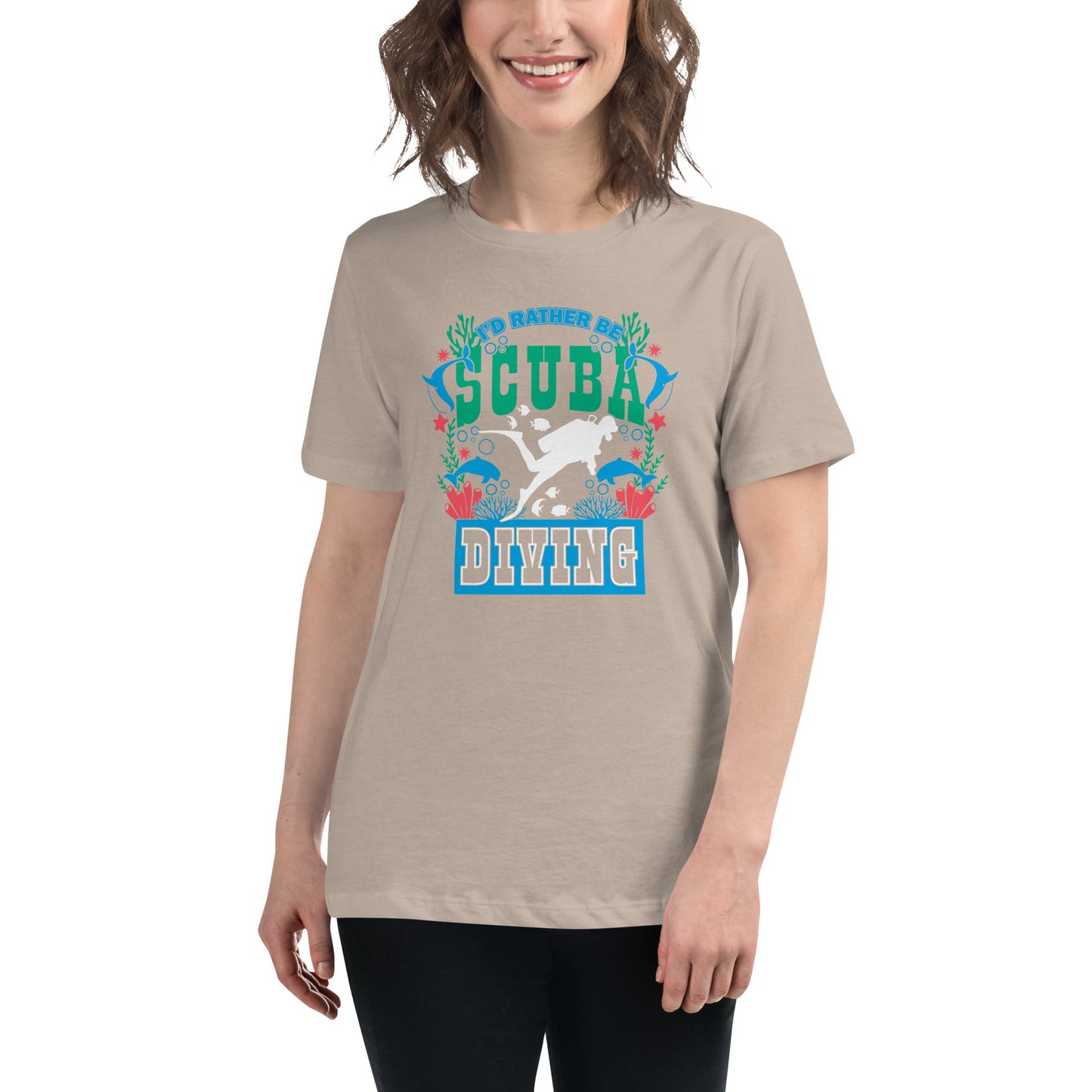 I'd Rather Be SCUBA Diving Women's Relaxed T-Shirt, SCUBA Shirt, Gift For Diver