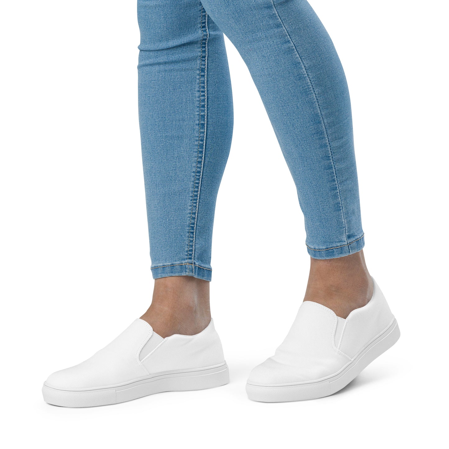 Women’s White slip-on canvas shoes