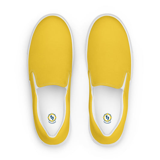 Women’s Warm Yellow slip-on canvas shoes, Canvas summer shoes