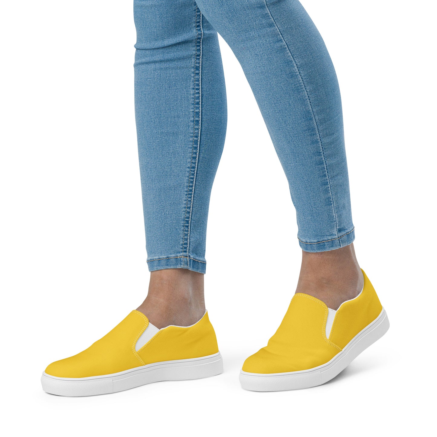 Women’s Warm Yellow slip-on canvas shoes, Canvas summer shoes