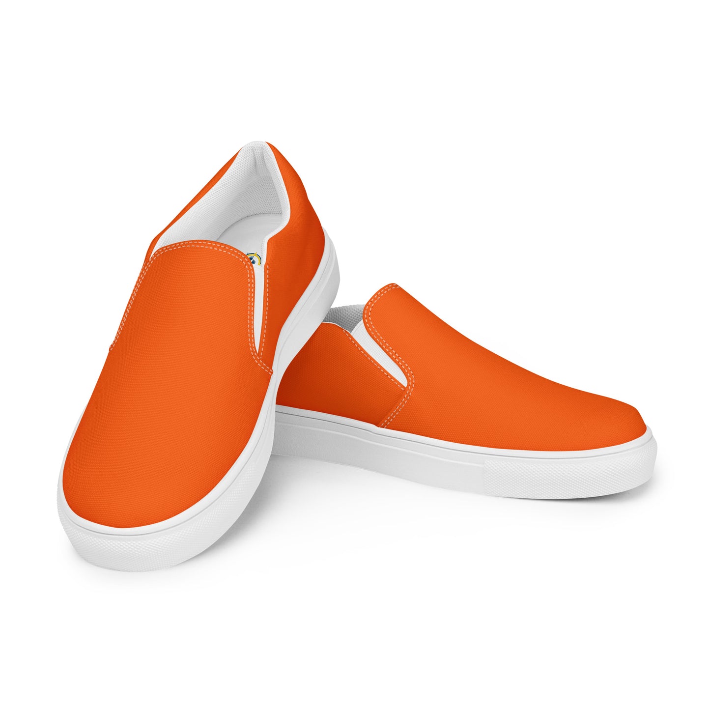 Women’s Orange slip-on canvas shoes, Women's canvas summer shoes