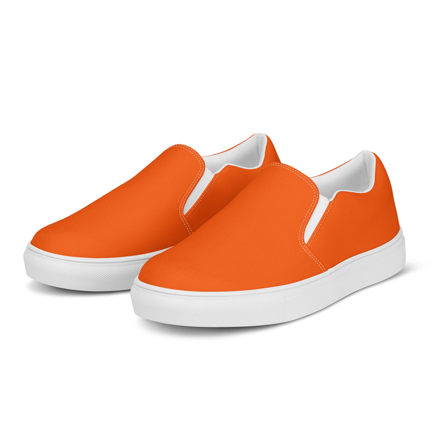 Women’s Orange slip-on canvas shoes, Women's canvas summer shoes