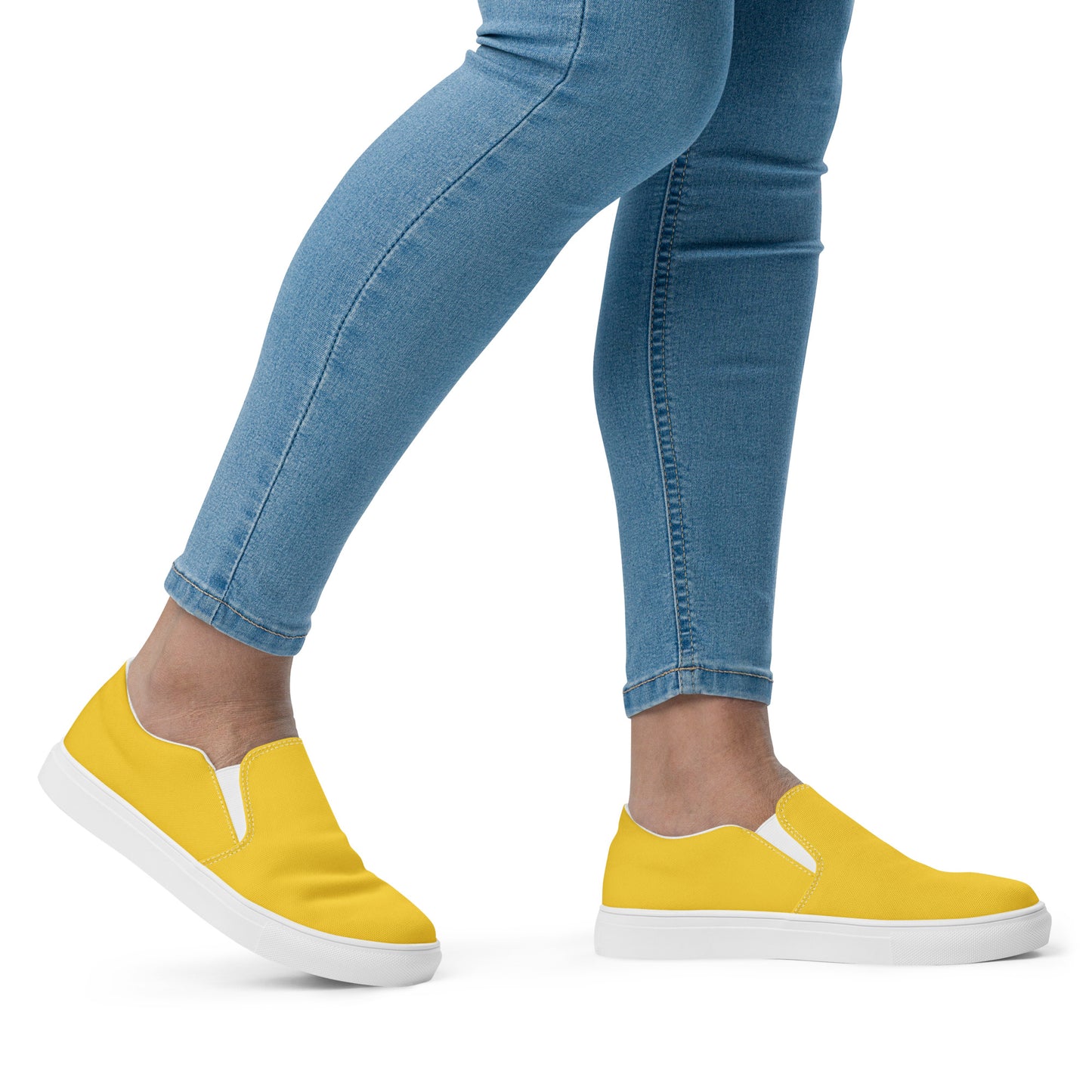 Women’s Warm Yellow slip-on canvas shoes, Canvas summer shoes