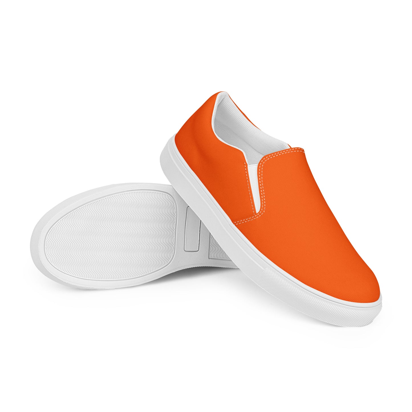 Women’s Orange slip-on canvas shoes, Women's canvas summer shoes